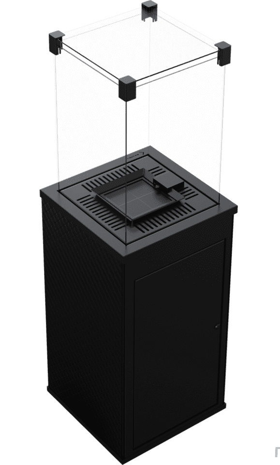 Газовый нагреватель Kratki PATIO Mini/G31/37Mbar/S, сталь, с пультом ДУ