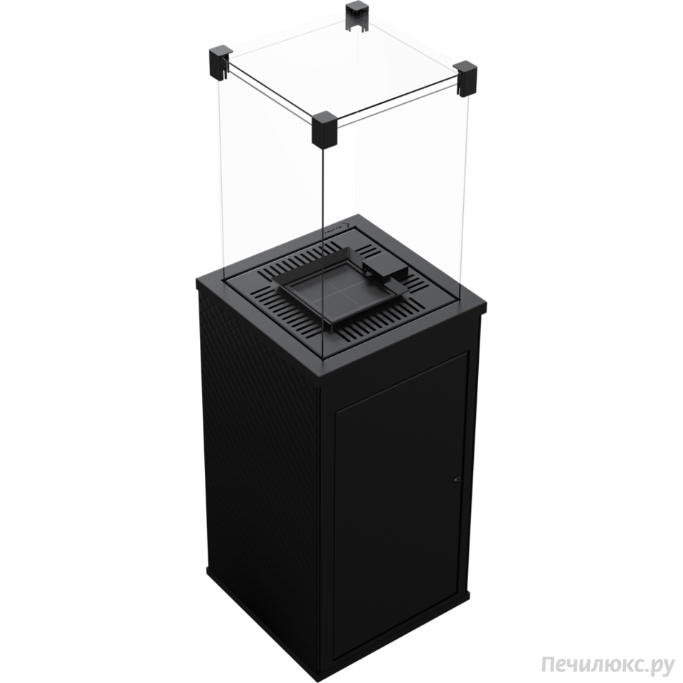 Газовый нагреватель Kratki PATIO/G31/37Mbar/CZ, черное стекло, с пультом ДУ