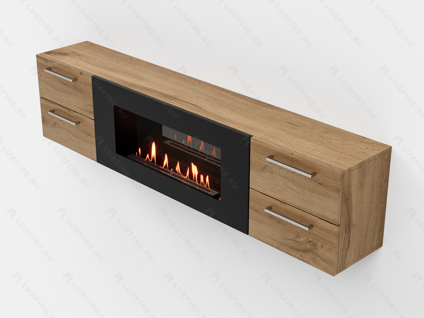 Тумба ТВ Lux Fire "Нева" настенная 1700 матовая, дуб вотан с биокамином 900 Тумба ТВ Lux Fire "Нева" настенная 1700 матовая, дуб вотан с биокамином 900 по цене 99 069 руб.