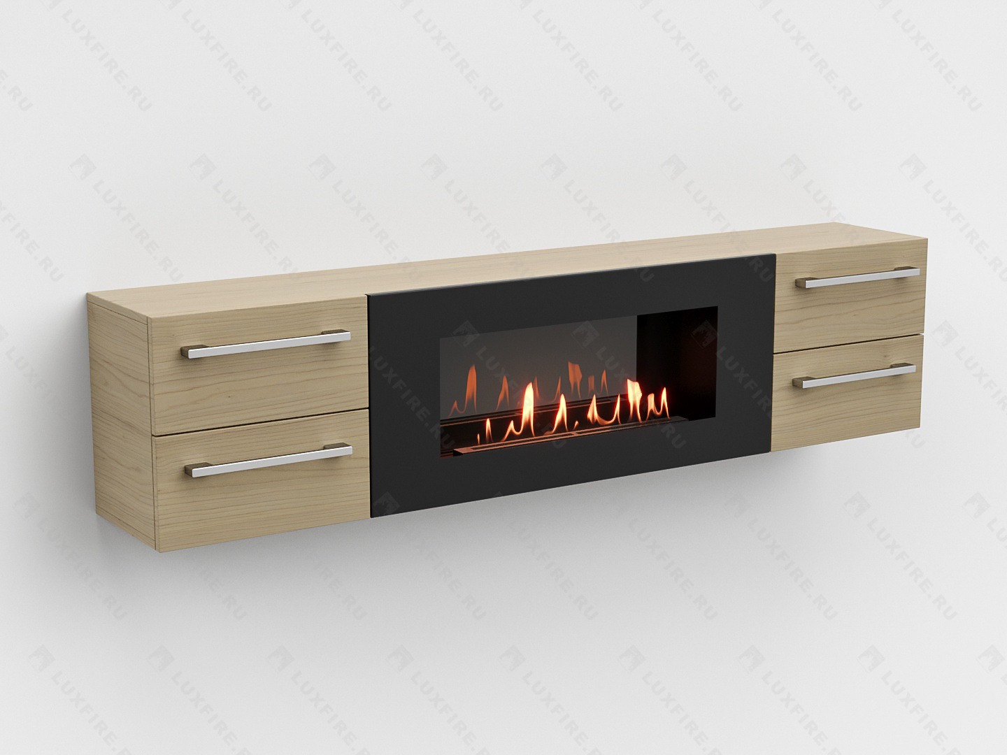 Тумба ТВ Lux Fire "Нева" настенная 1700 матовая, светлый дуб с биокамином 900 Тумба ТВ Lux Fire "Нева" настенная 1700 матовая, светлый дуб с биокамином 900 по цене 99 070 руб.