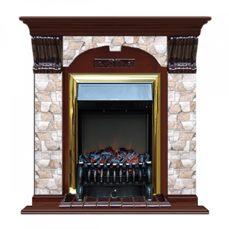 Арочный Арбат (красное дерево)+Fobos Brass Арочный Арбат (красное дерево)+Fobos Brass