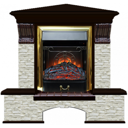 Бостон К Грот однотонный угловой (венге)+Majestic Brass