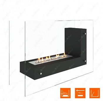 Биокамин напольный SteelHeat TETRISE 900 черный