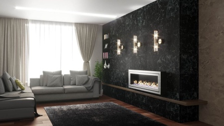 Биокамин "Русский огонь" Стенли 1500N настенный с защитным стеклом по цене 60 500 руб.