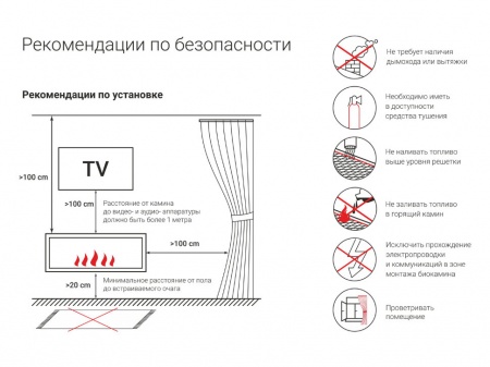 Настенный биокамин Lux Fire "Капитан 500 Н" XS (черный) по цене 49 390 руб.