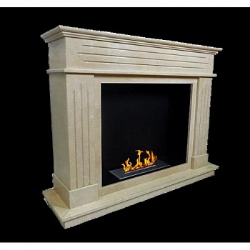 Биокамин ZeFire Варшава мрамор CREMA MARFIL