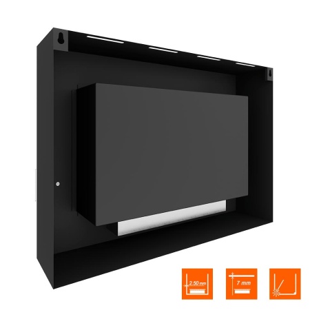 Биокамин SteelHeat WALL GRAND 900 черный, стекло, стемалит по цене 47 250 руб.