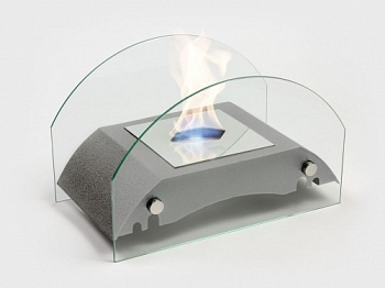 Настольный биокамин Lux Fire "Мост" S (серебро)