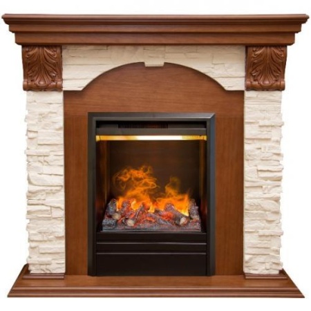 Каминокомплект Dublin Lux (орех)+3D Olympic