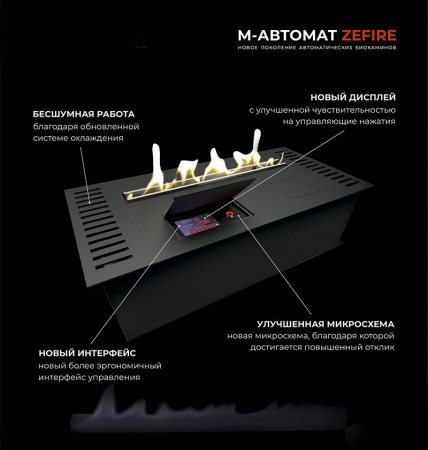 Автоматический биокамин ZeFire M 600 шлифованный по цене 209 000 руб.
