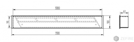 Прямоугольный контейнер ZeFire 1100 Прямоугольный контейнер ZeFire 1100 по цене 38 000 руб.