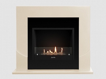 Каминный портал МДФ "Ассен 1110" с биокамином Lux Fire "Фаер Бокс 1 - 25.5" (бежевый)